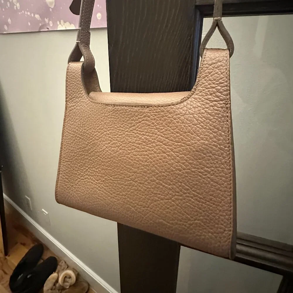 Cuyana Pebbled Leather Mini Bag in Tan - Picture 3 of 5